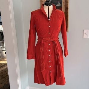 J. Crew Corduroy Button Down Shirt Dress
